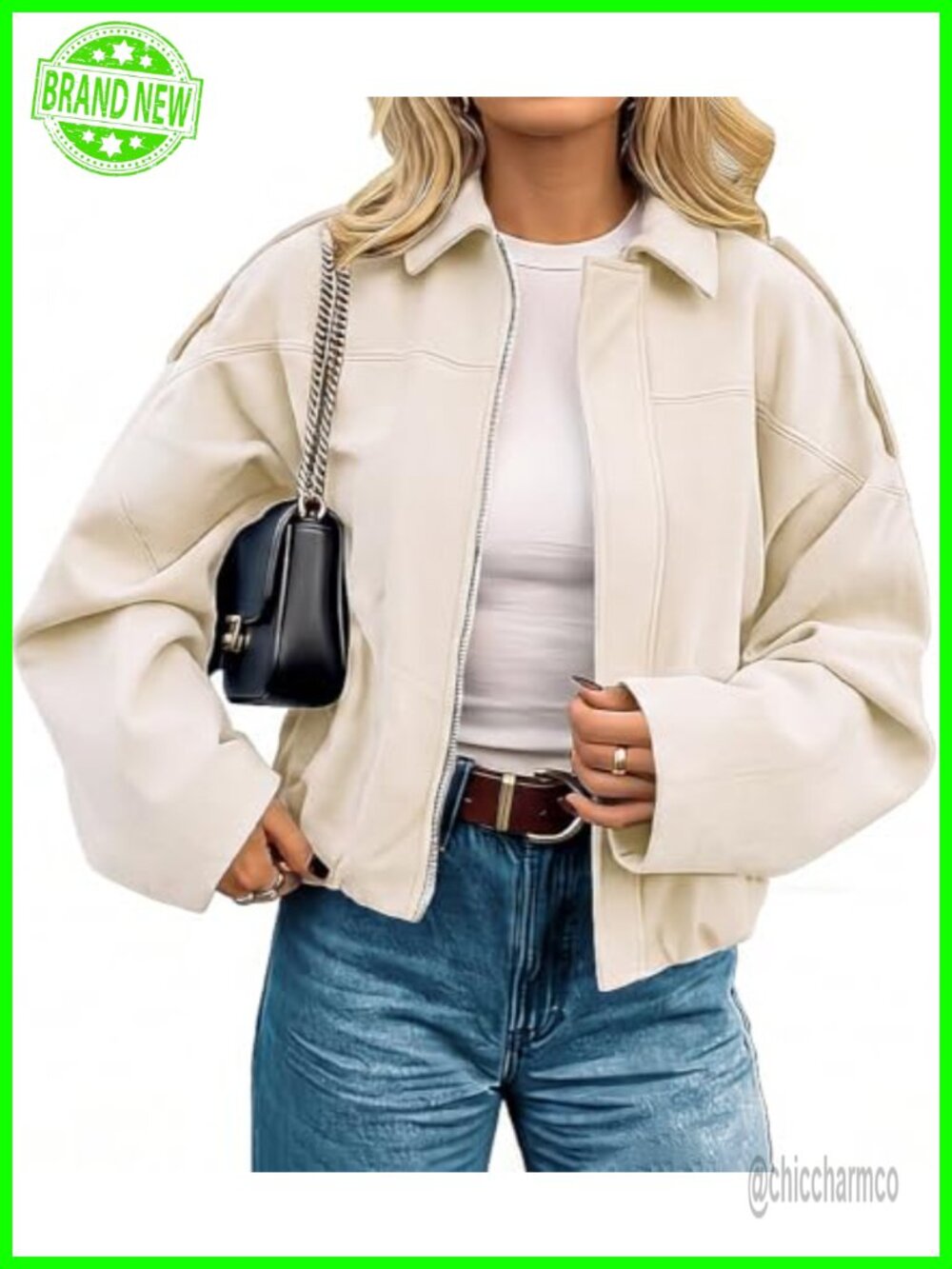 Faux Suede Cropped Open Front Jacket Women Fall Casual Outerwear